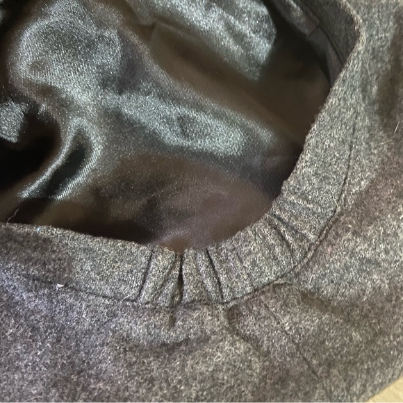 Classic French Wool Beret Beanie Bonnet Hat Parisian Lined Gray One Size Vintage - Picture 4 of 12